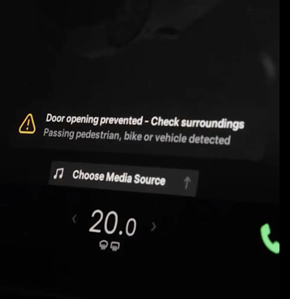 Tesla Cybertruck 2026.8 Update adds Blind Spot Warning Anti-Opening Door Feature Screenshot 2026-03-15 at 10.29.44 AM