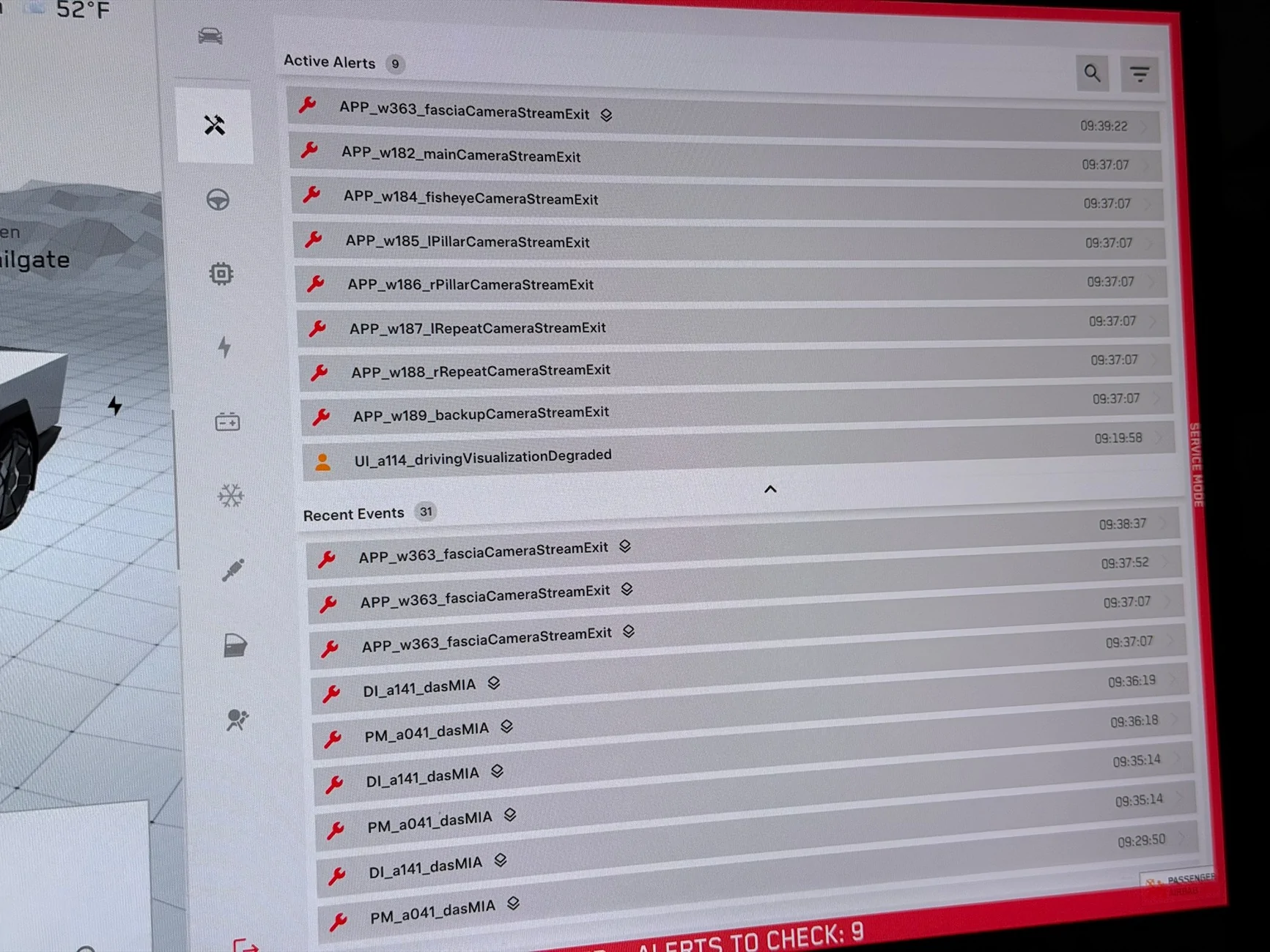 Tesla Cybertruck PM_a041_dasMIA, DI_a141_dasMIA, ECU fault and no cameras working errors-01