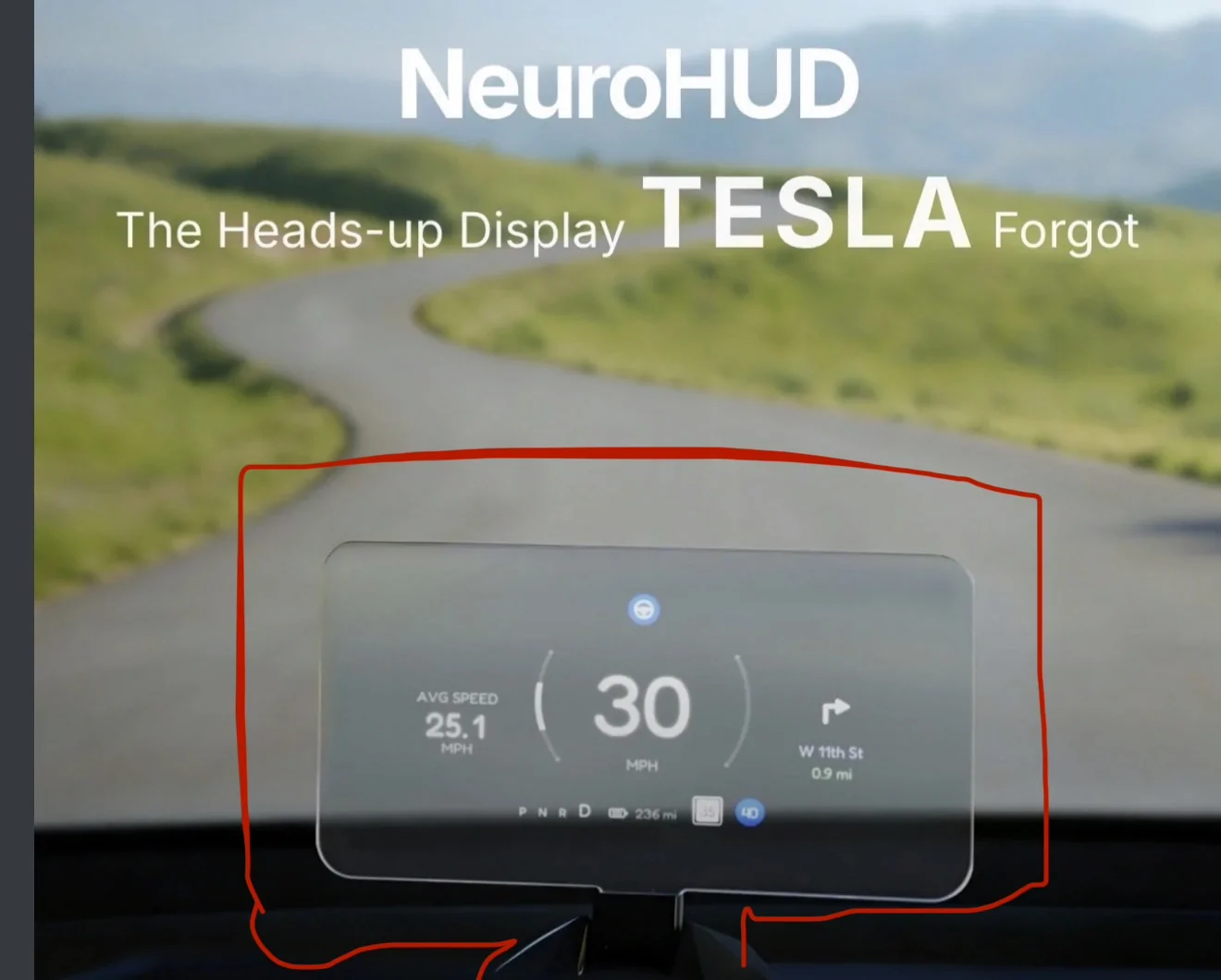 Tesla Cybertruck NeuroHUD - Heads up display HUD & Home link??!! This seems tailor made for CT! IMG_2832