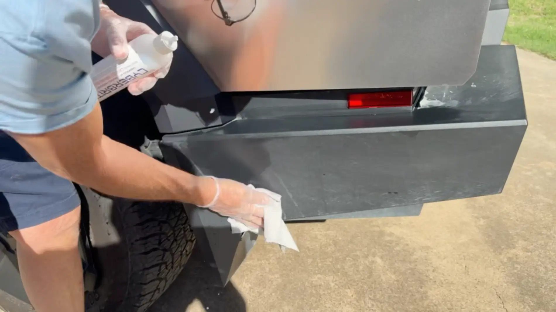 Tesla Cybertruck CYBERBRITE UPDATE -- Safe on CYBERTRUCK Plastic Trim & Glass TRIM6