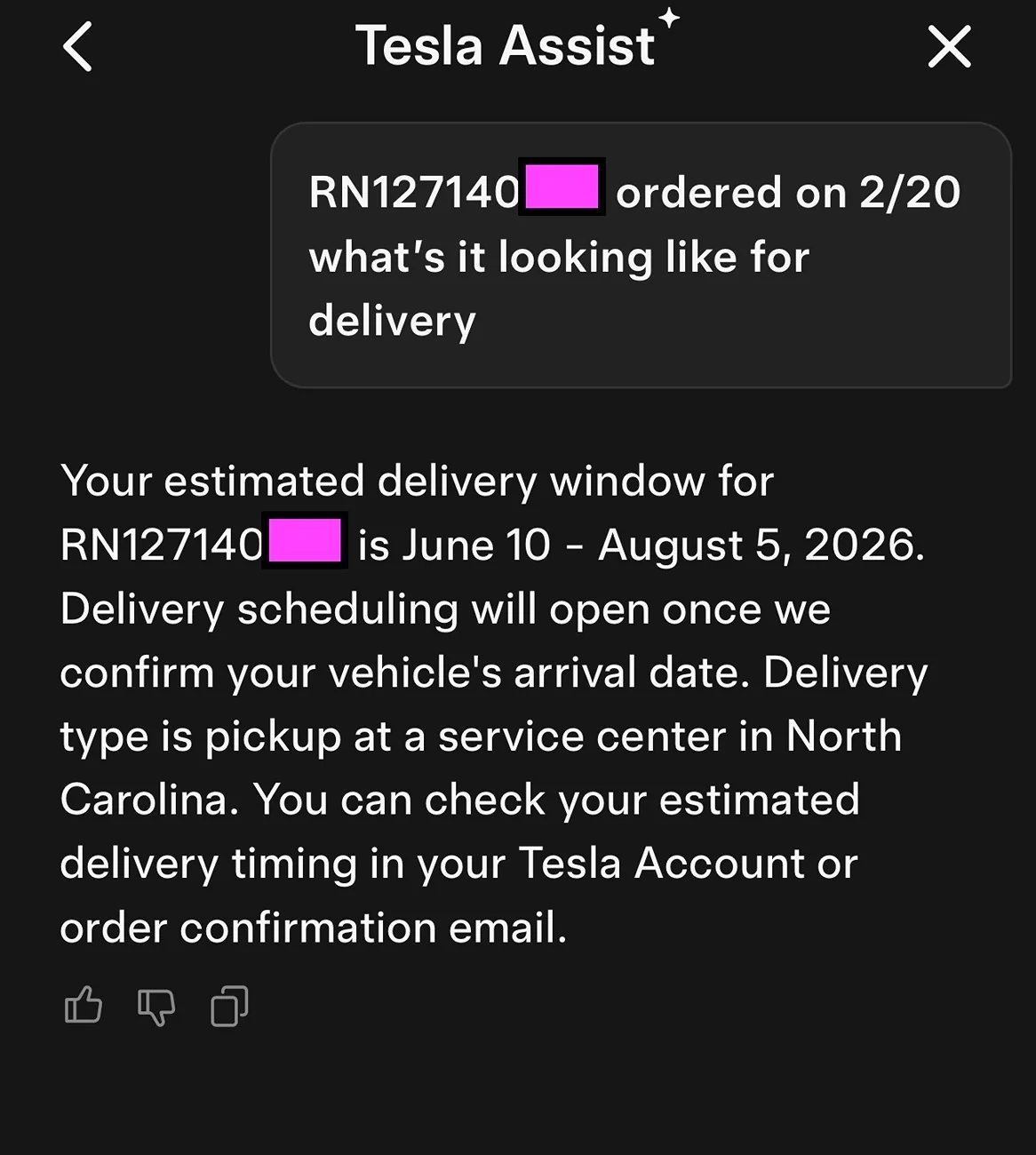 Tesla Cybertruck AWD base orders. How to check status? IMG_3950