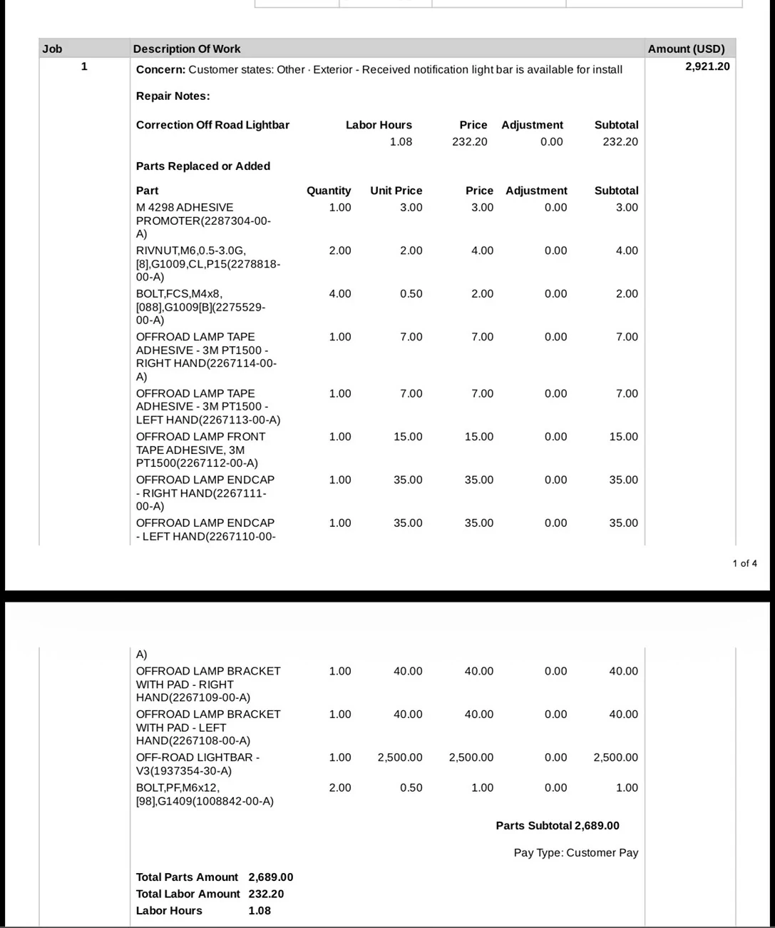 Tesla Cybertruck OEM Light bar Parts breakdown and pricing IMG_1227