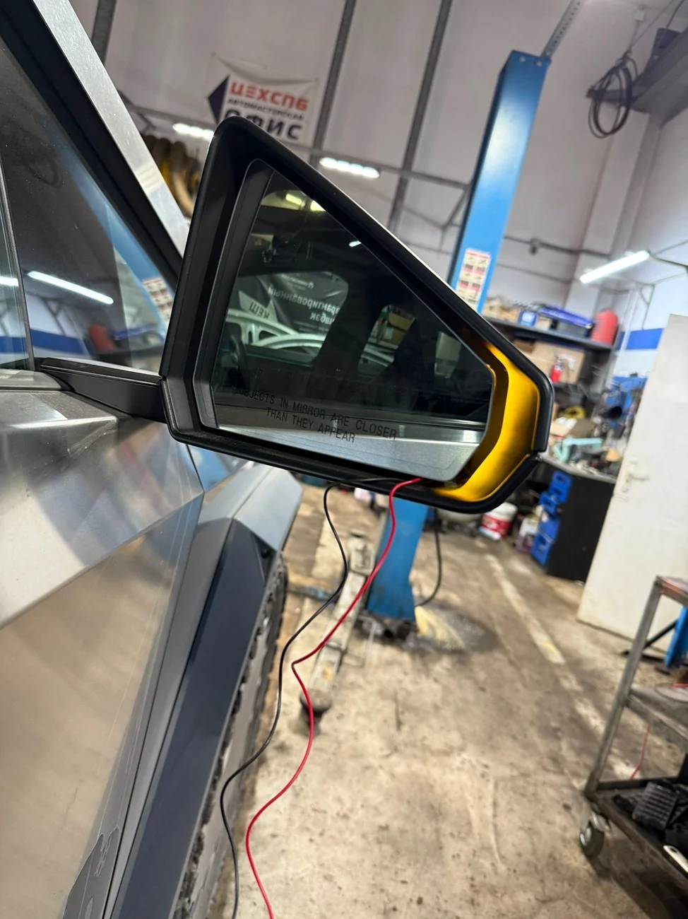 Tesla Cybertruck Side Mirrors Turn Signals custom install 1245