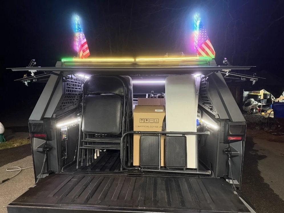Tesla Cybertruck Urander Bed Cap Ideas & Setups IMG_4673