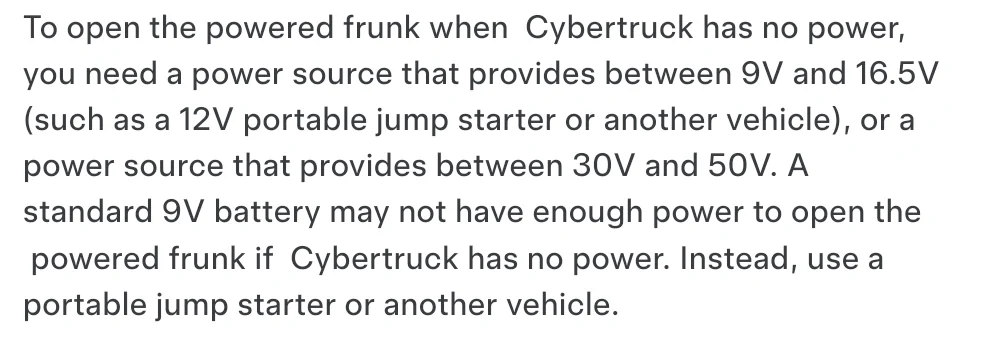 Tesla Cybertruck Jump Starting the 48v Battery in Cybertruck AISelect_20260331_101922_Firefox