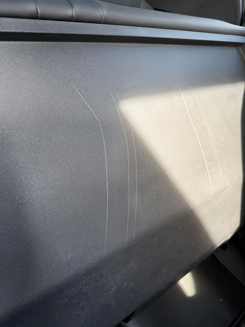 Tesla Cybertruck XPEL Armour piece for rear seat underside IMG_3580
