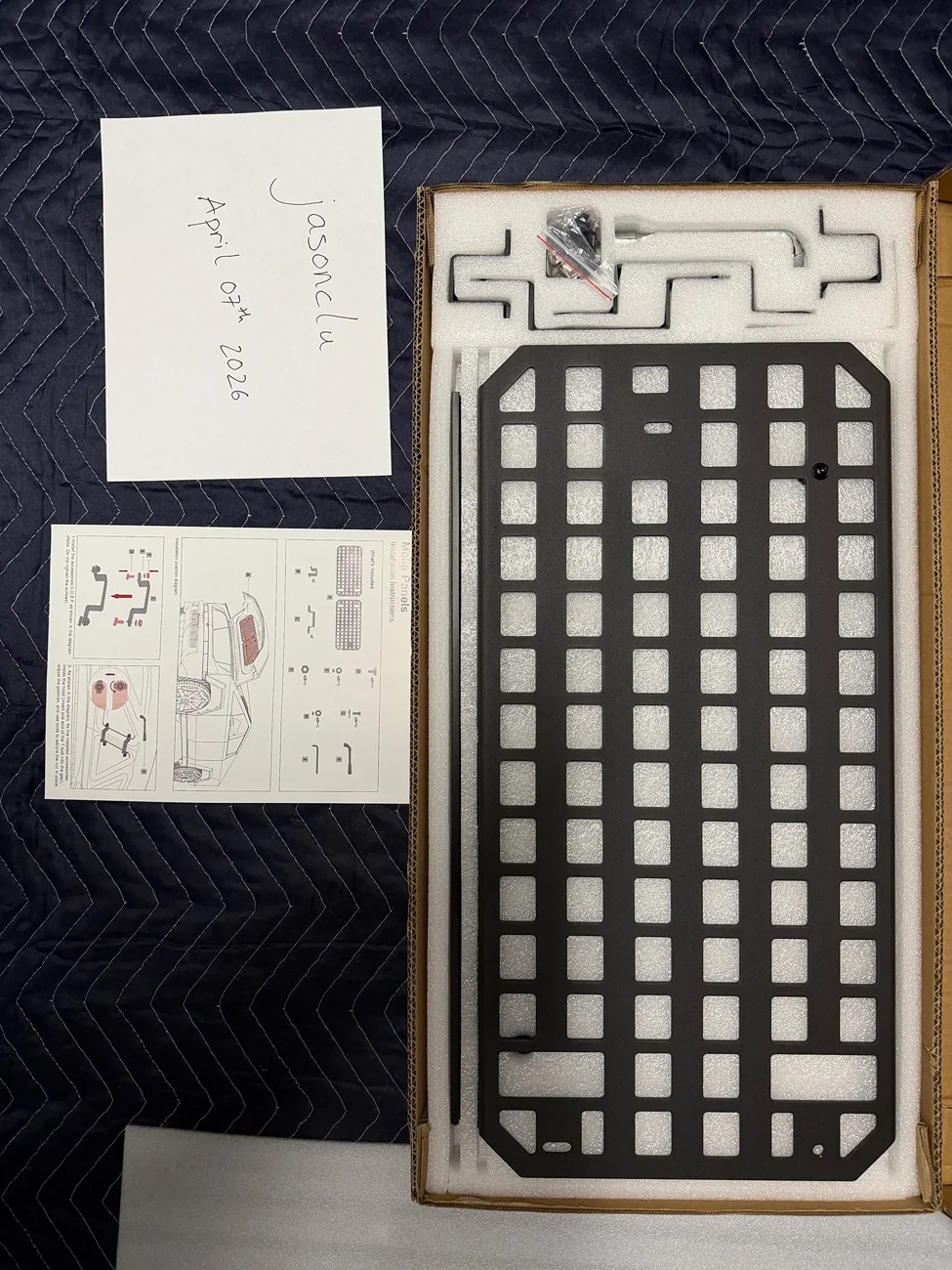 Tesla Cybertruck Frunk Molle Panels for sale IMG_1336
