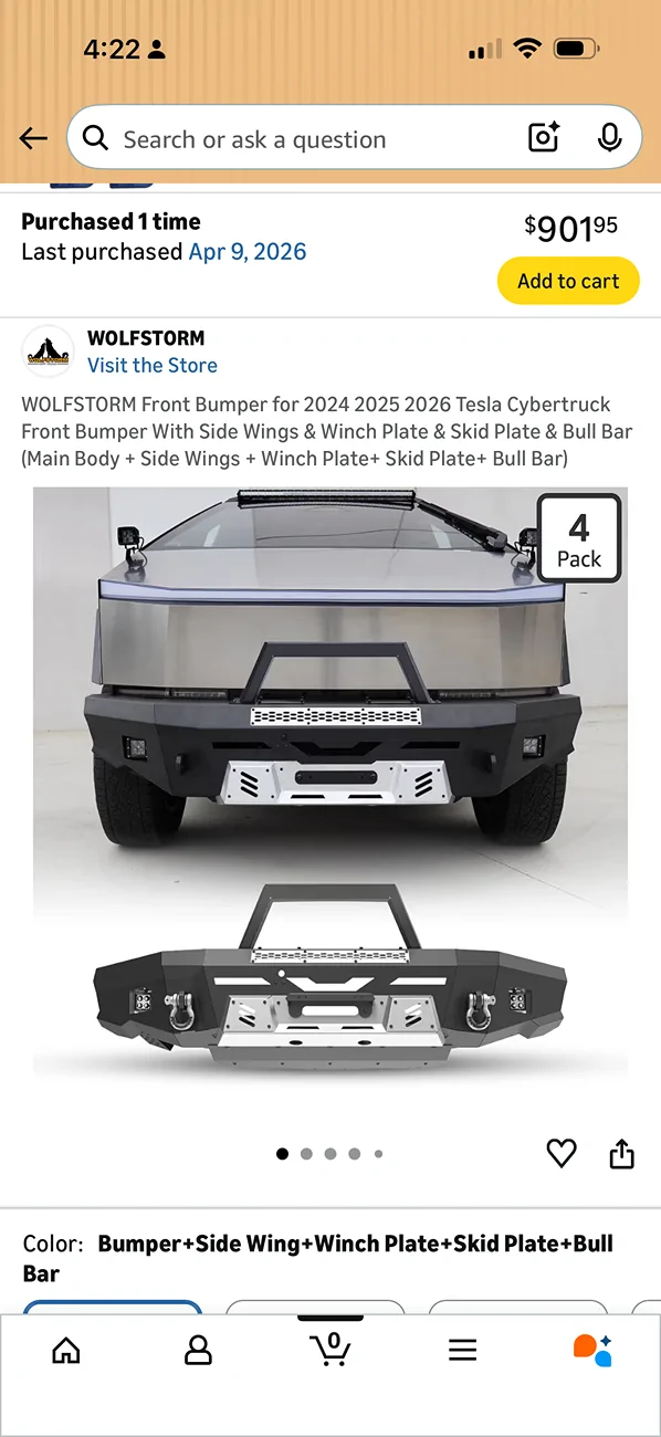 Tesla Cybertruck Wolfstrom front bumper IMG_6324