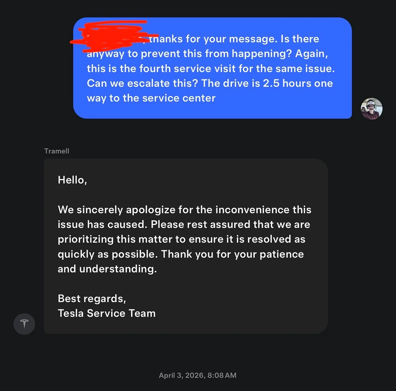 Tesla Cybertruck Ongoing Frunk opening issues IMG_3475