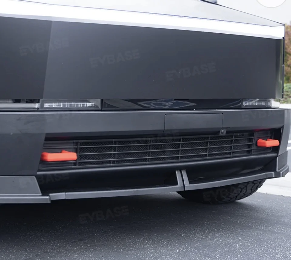 Tesla Cybertruck No-Drill Lower Bumper Grille insect/debris Cover Insert IMG_6346