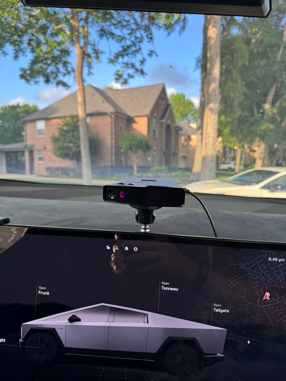 Tesla Cybertruck Perfect Radar Detector Mount!! IMG_5018