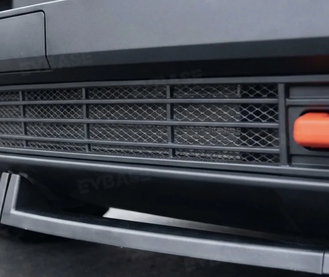Tesla Cybertruck No-Drill Lower Bumper Grille insect/debris Cover Insert IMG_6363