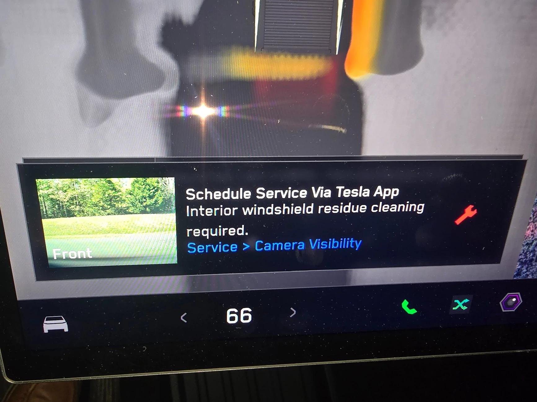 Tesla Cybertruck My CT AWD is Telling Me to Clean My Windshield 20260417_170805