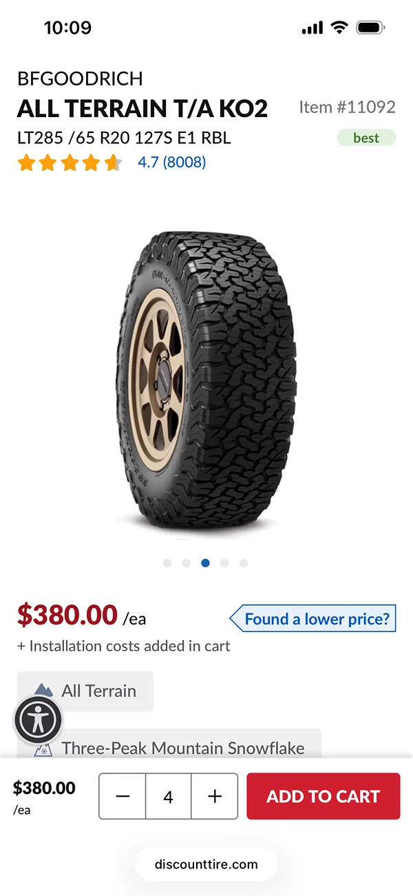 Tesla Cybertruck Sale pice on BFGOODRICH ALL TERRAIN T/A KO2 IMG_5726