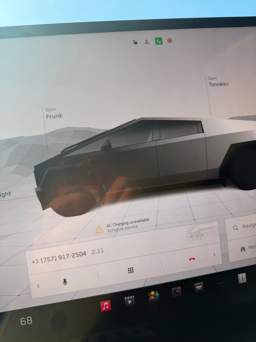 Tesla Cybertruck Tesla pushing update failed PCS to enable supercharging while awaiting PCS repair part IMG_3565