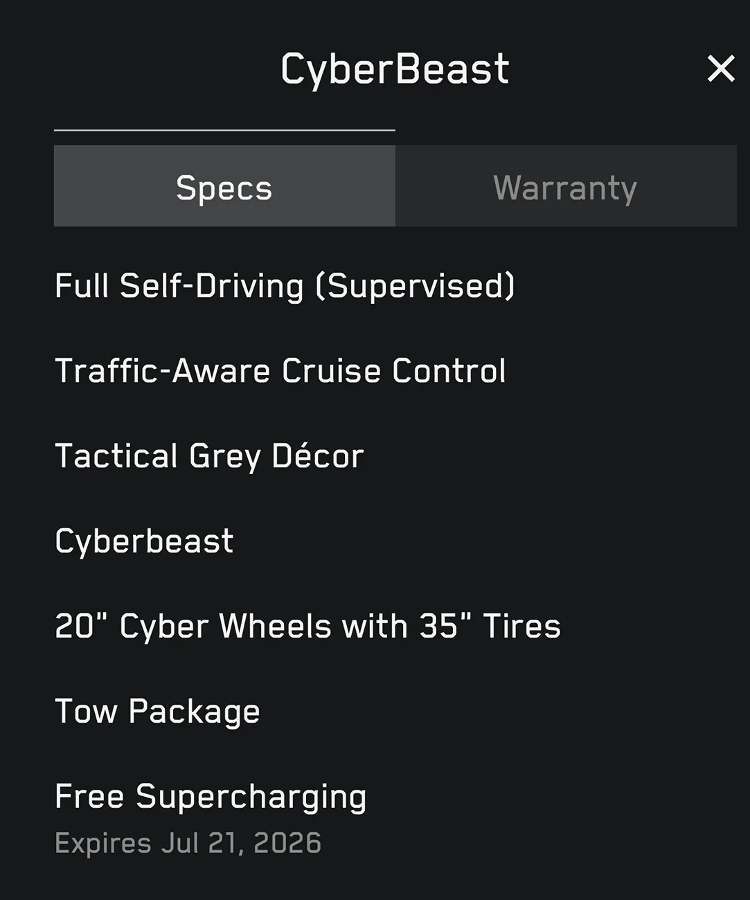 Tesla Cybertruck PCS failure and no parts... Screenshot 2026-04-22 at 7.27.27 PM