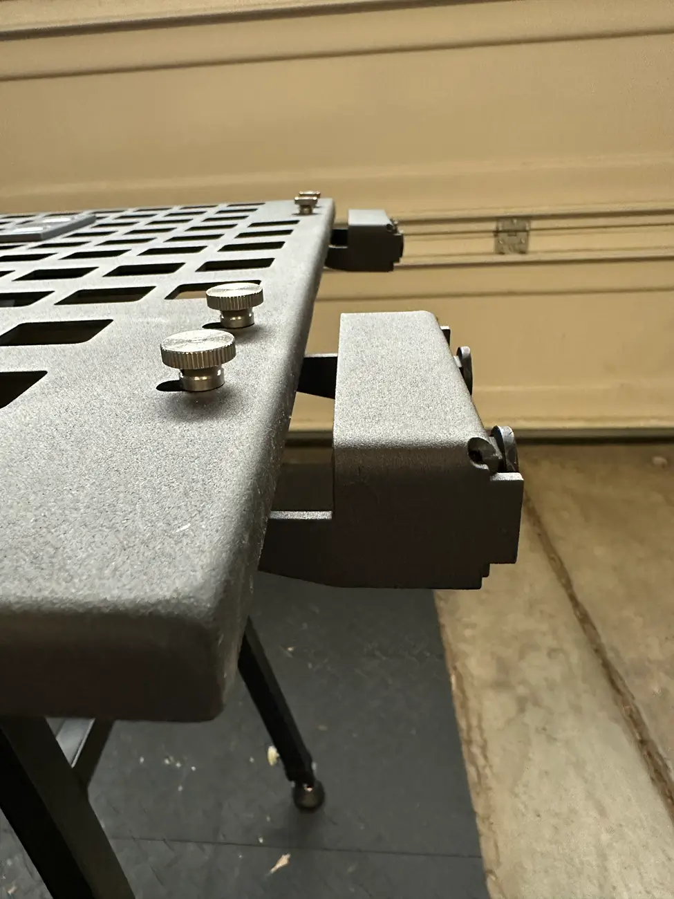 Tesla Cybertruck MOLLE bed shelf to folding table (convertible) DIY IMG_9982