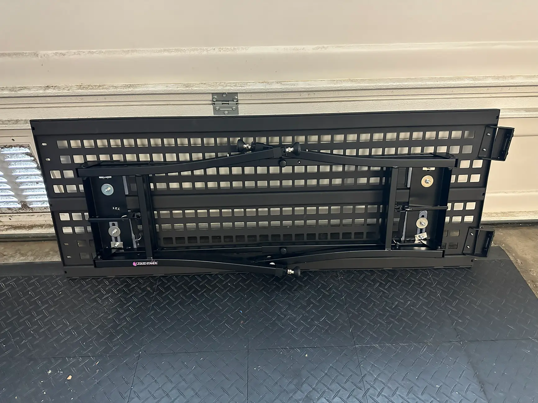 Tesla Cybertruck MOLLE bed shelf to folding table (convertible) DIY IMG_9979