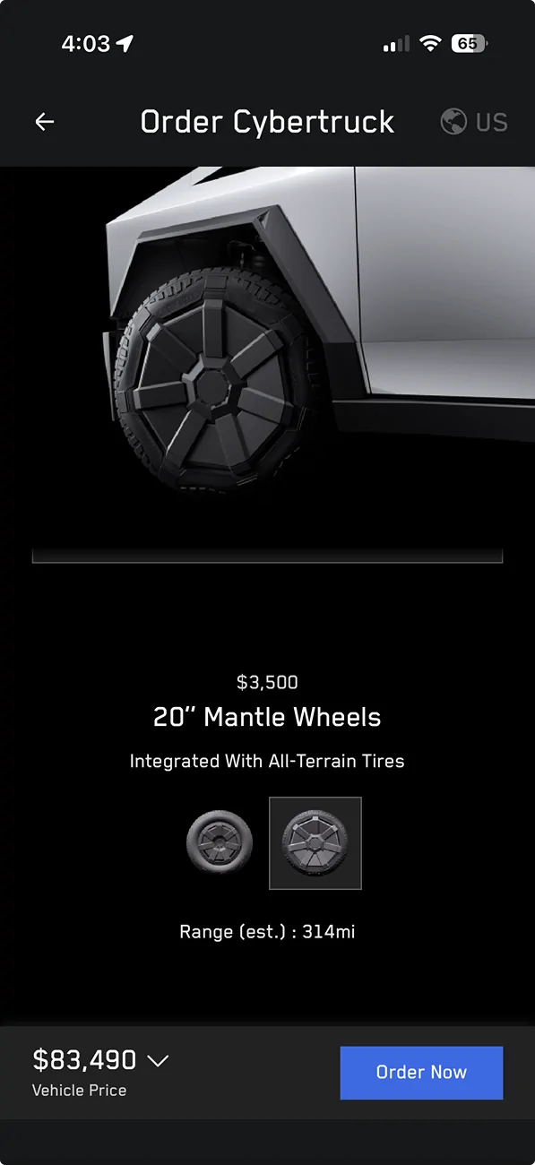 Tesla Cybertruck “Cyber Wheels” are now “Mantle Wheels” huh? 1777147437795-9k