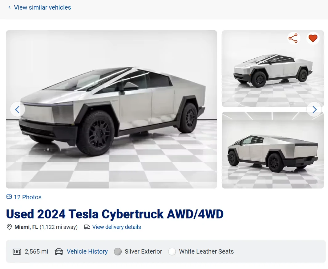 Tesla Cybertruck Foundation Series Used 2024 CT — 2,565 miles — $58,900 — Anyone familiar with this dealer? 1777378497293-1l