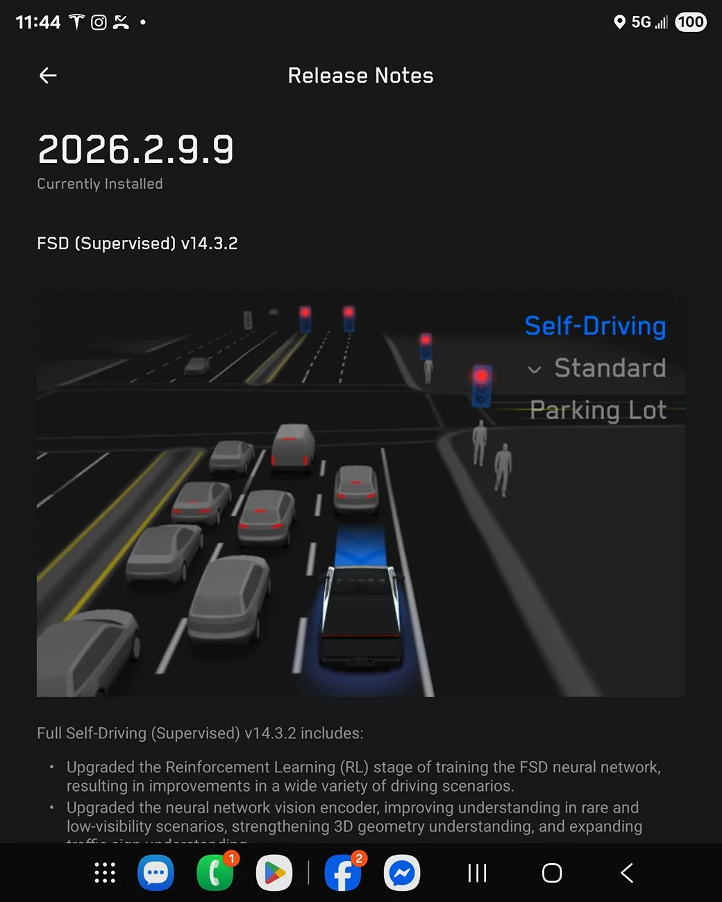 Tesla Cybertruck FSD v14.3.2 just dropped with 2026.2.9.9 update Screenshot_20260428_114458_Tesla