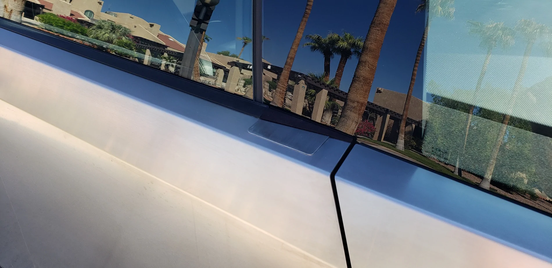 Tesla Cybertruck Cybertruck Cyberhiking - narrow trails with branches scraping my paint - or not ;-) Mirror Delete Blanks
