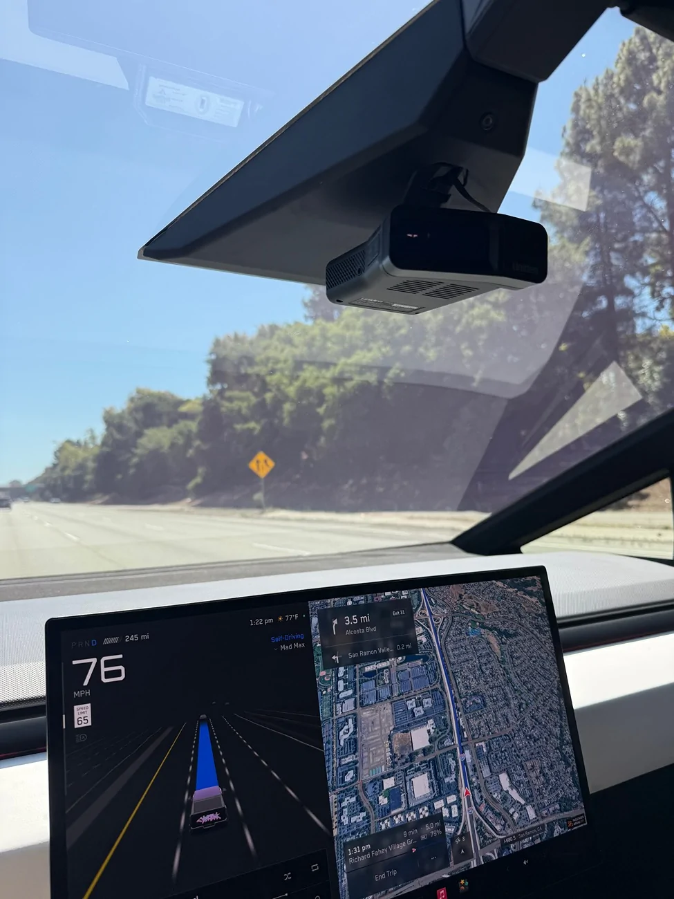 Tesla Cybertruck I just got a speeding ticket in FSD Hurry Mode for 9 miles over. IMG_5044