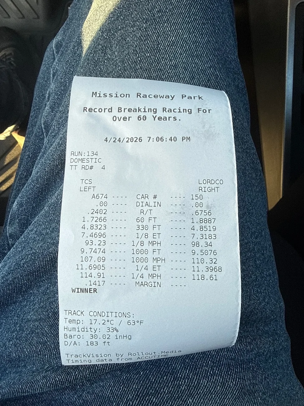 Tesla Cybertruck First time using launch mode (drag strip track race vs. muscle car) IMG_8033