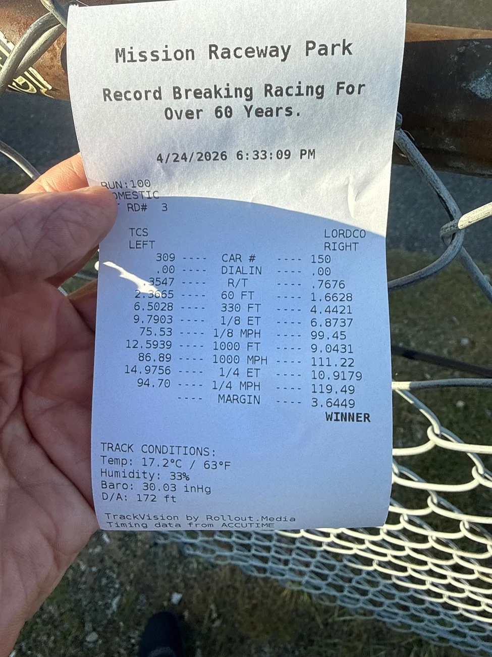 Tesla Cybertruck First time using launch mode (drag strip track race vs. muscle car) IMG_8029