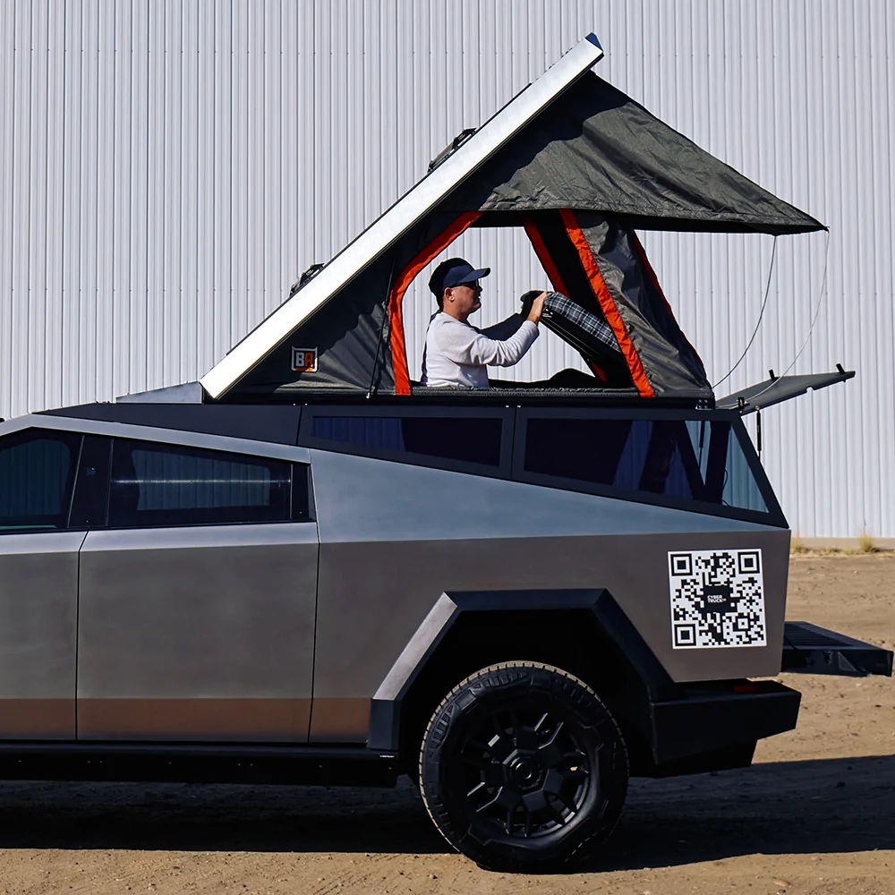 Tesla Cybertruck Rear Seat Air Matresss vs Cybertent vs CyberCamper tesla-cybertruck-cybercamper-from-cybertruckco-35