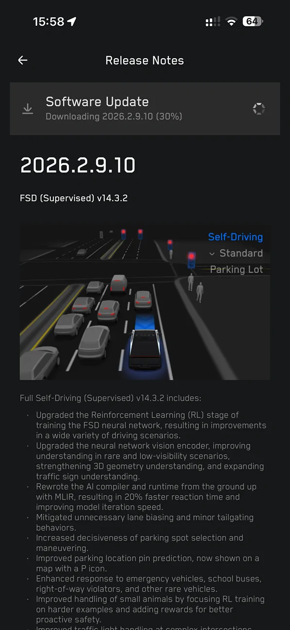 Tesla Cybertruck 2026.2.9.10 update going out now (FSD v14.3.2 still) IMG_1146