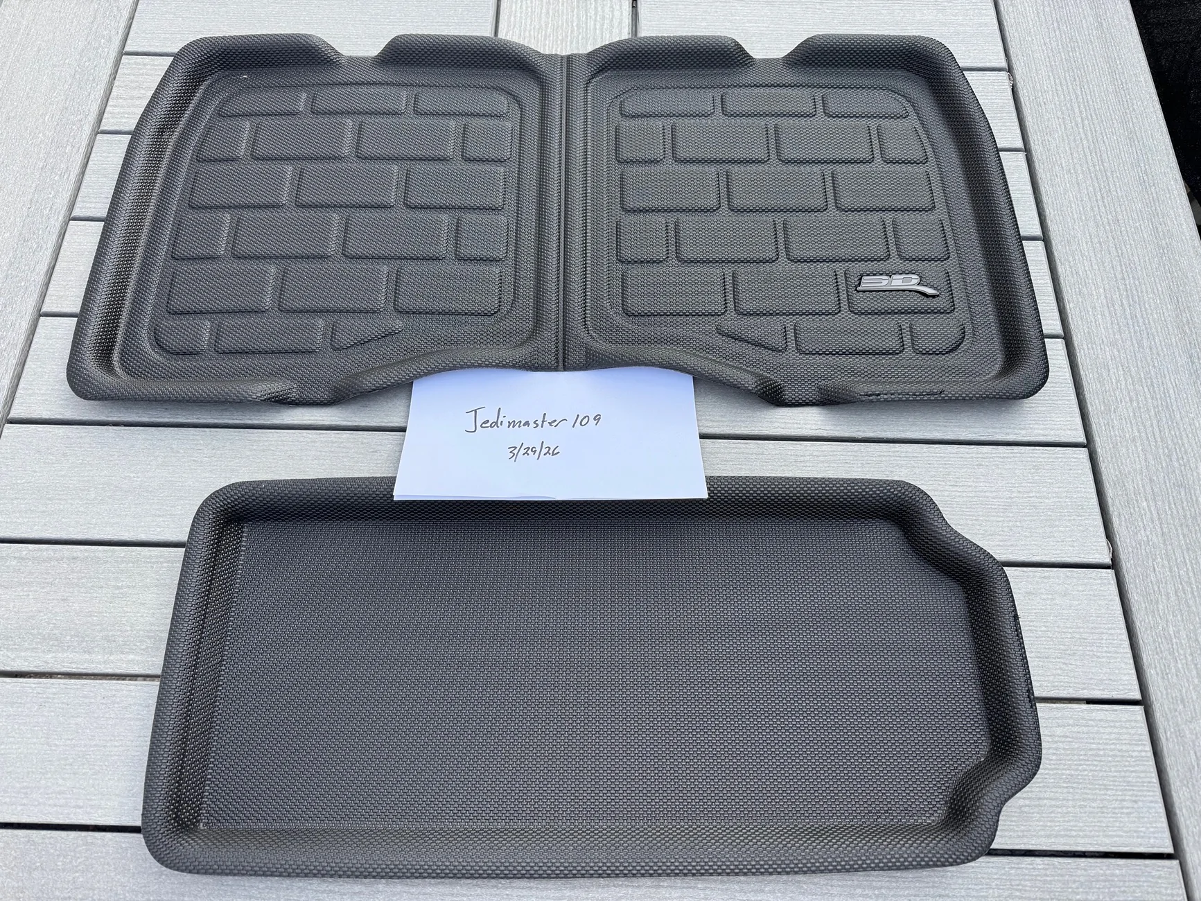 Tesla Cybertruck 3D Max Spider Floor Mats COMPLETE SET IMG_5017