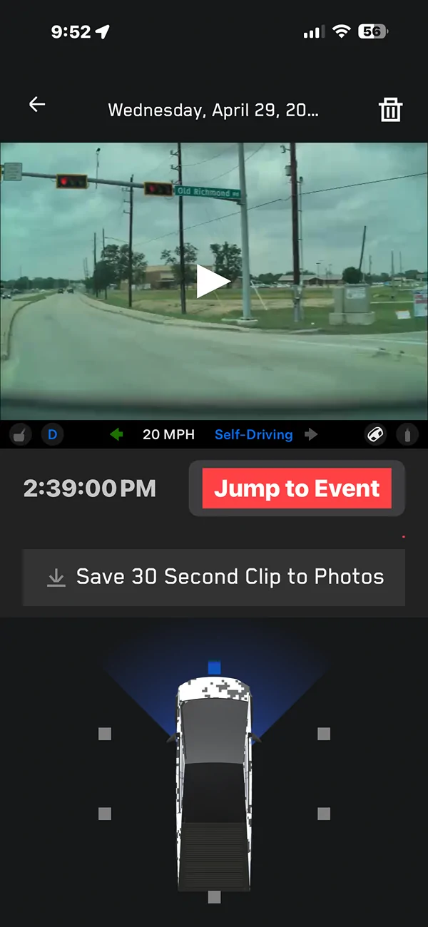 Tesla Cybertruck Tesla iOS app 4.56.0 dashcam viewer IMG_4118
