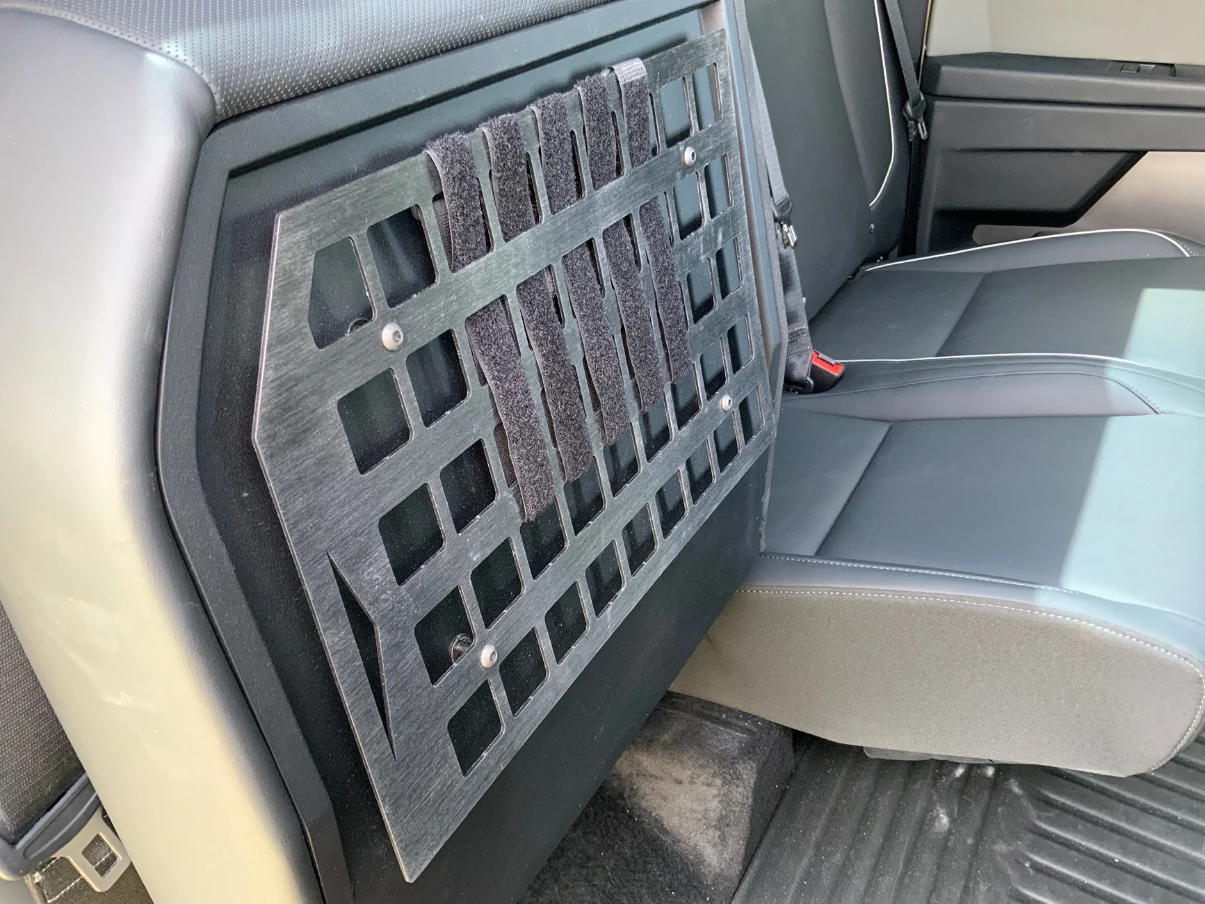 Tesla Cybertruck 2nd Row Underseat Molle / PALS Panels Storage DIY 1777870388123-fu