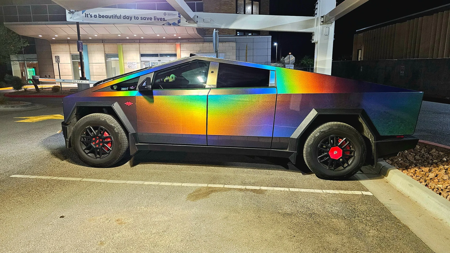 Tesla Cybertruck Cybertruck Wrapped in Custom Black Laser Colored PPF (by DIY Wrap Club / TESBROS) 20250617_050916