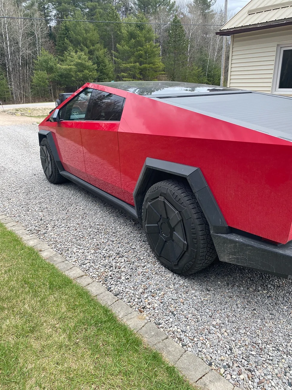 Tesla Cybertruck Anyone park their color PPF wrapped CT outside 24/7? imag