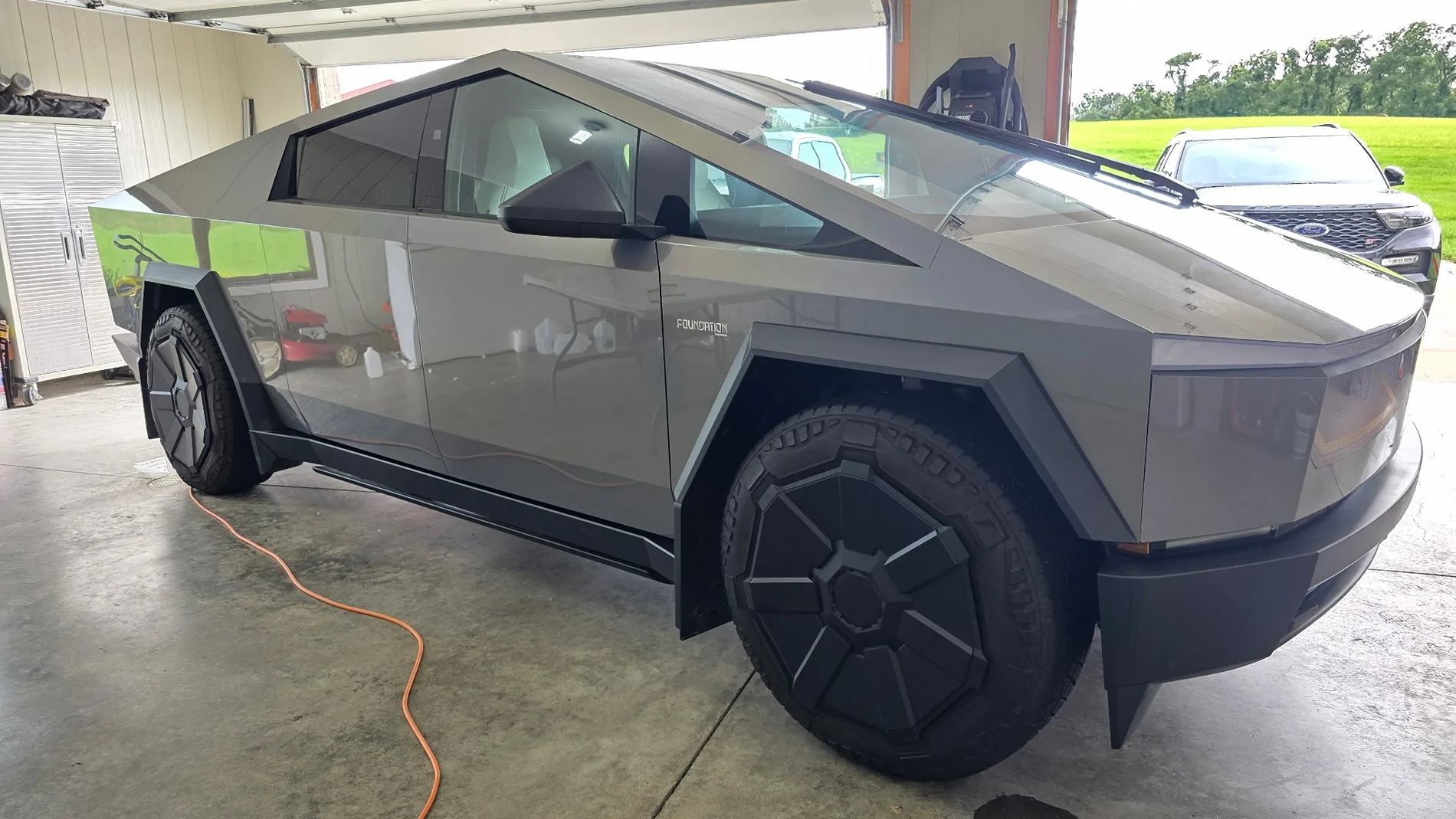 Tesla Cybertruck Cybertruck Wrapped in Custom Black Laser Colored PPF (by DIY Wrap Club / TESBROS) IMG_20250719_183335