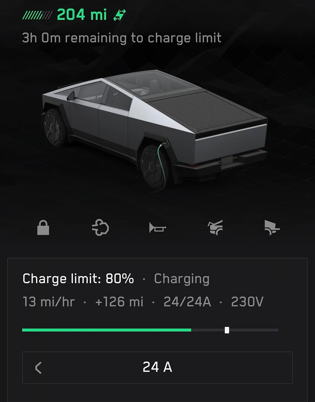 Tesla Cybertruck Home Charging Power Drop IMG_3404