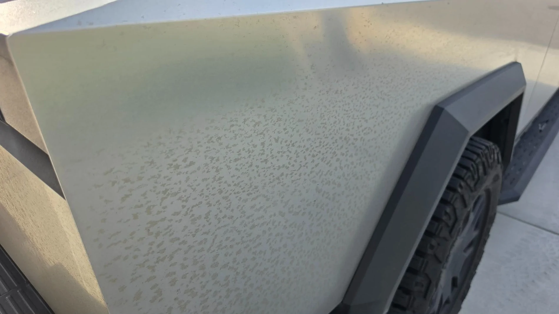 Tesla Cybertruck CYBERBRITE--Cybertruck De-staining and Passivation Solution (REDUCED INTRODUCTION PRICE $23.95) Prewash Right Rear