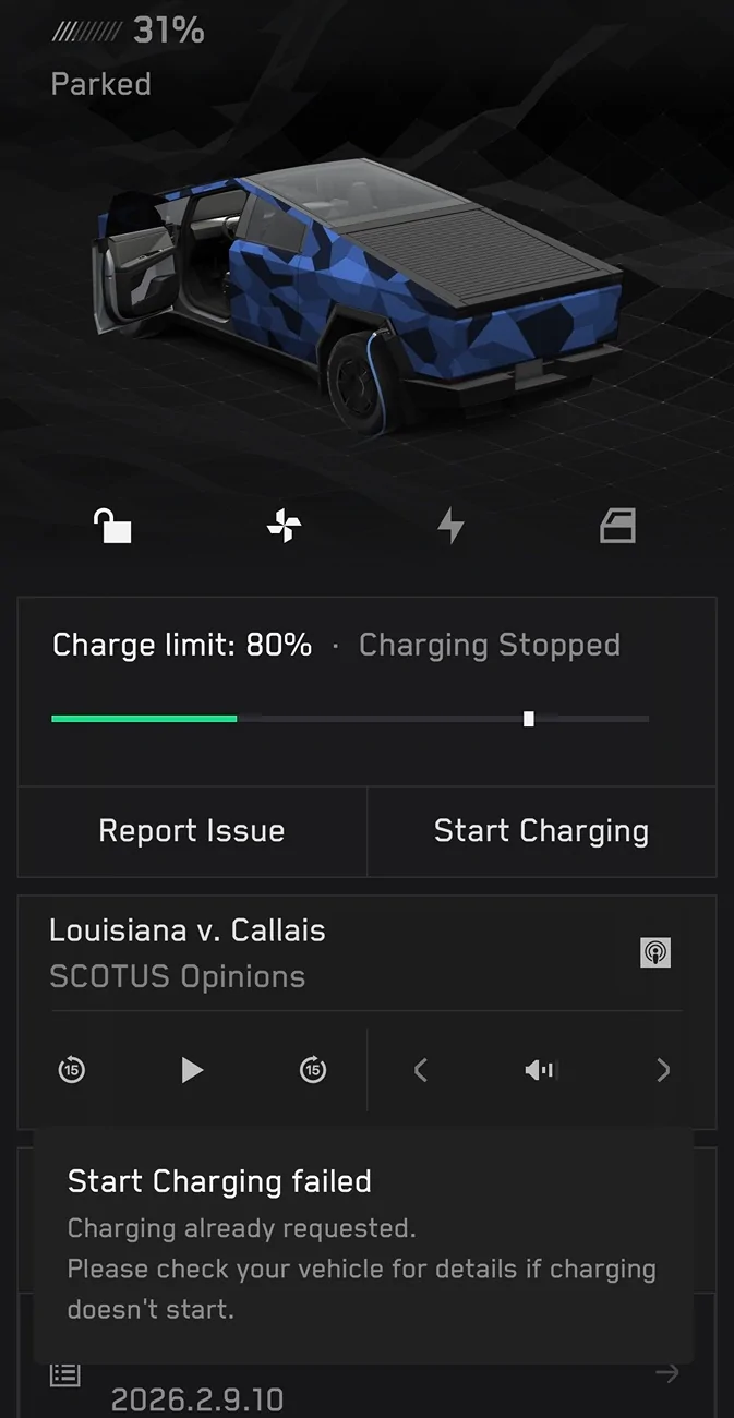 Tesla Cybertruck PCS failure, can’t charge at 500kW supercharging site IMG_1288