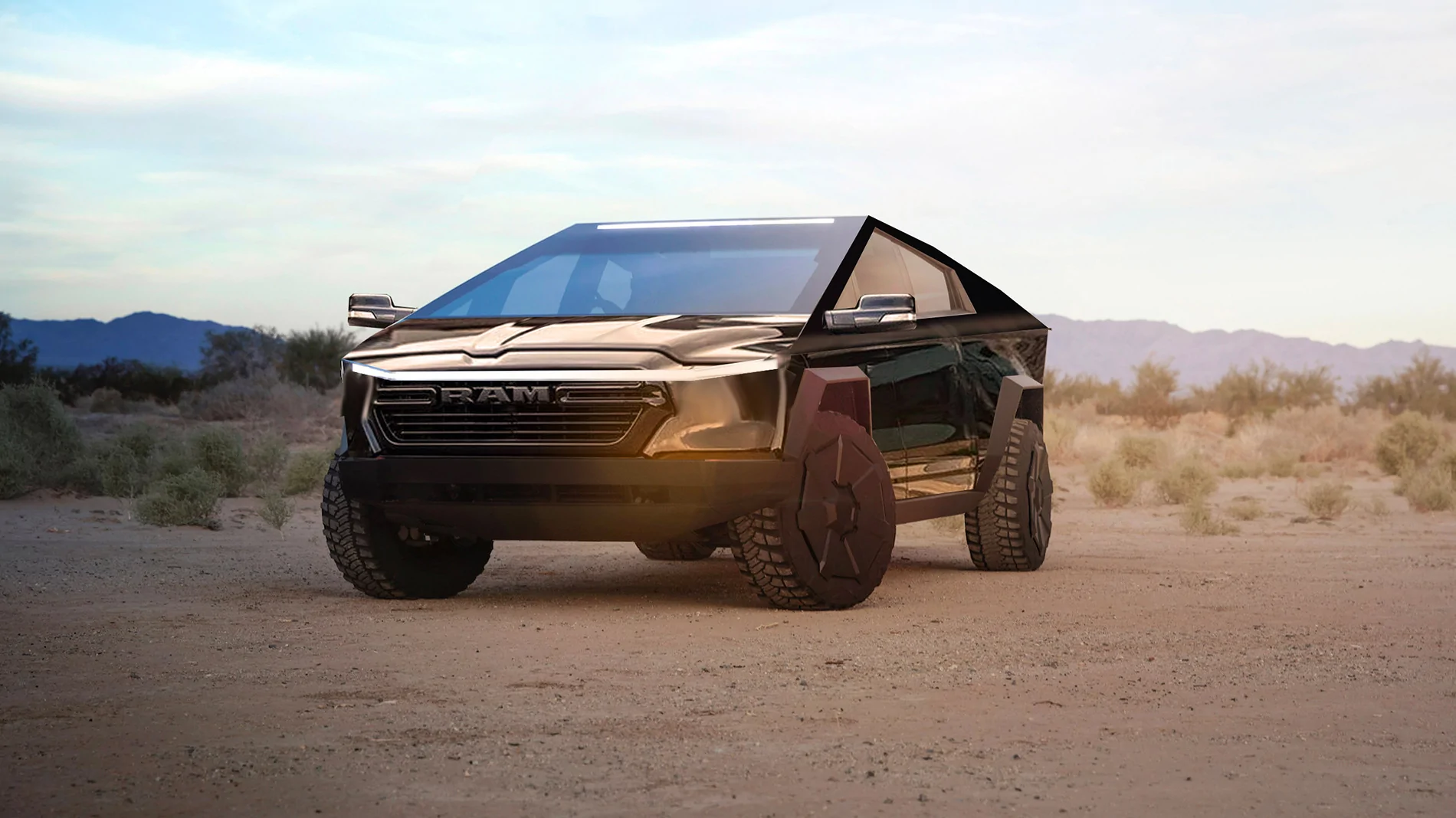 Tesla Cybertruck What in gods name is this monstrosity? EaBmeTzXsAEFnU4