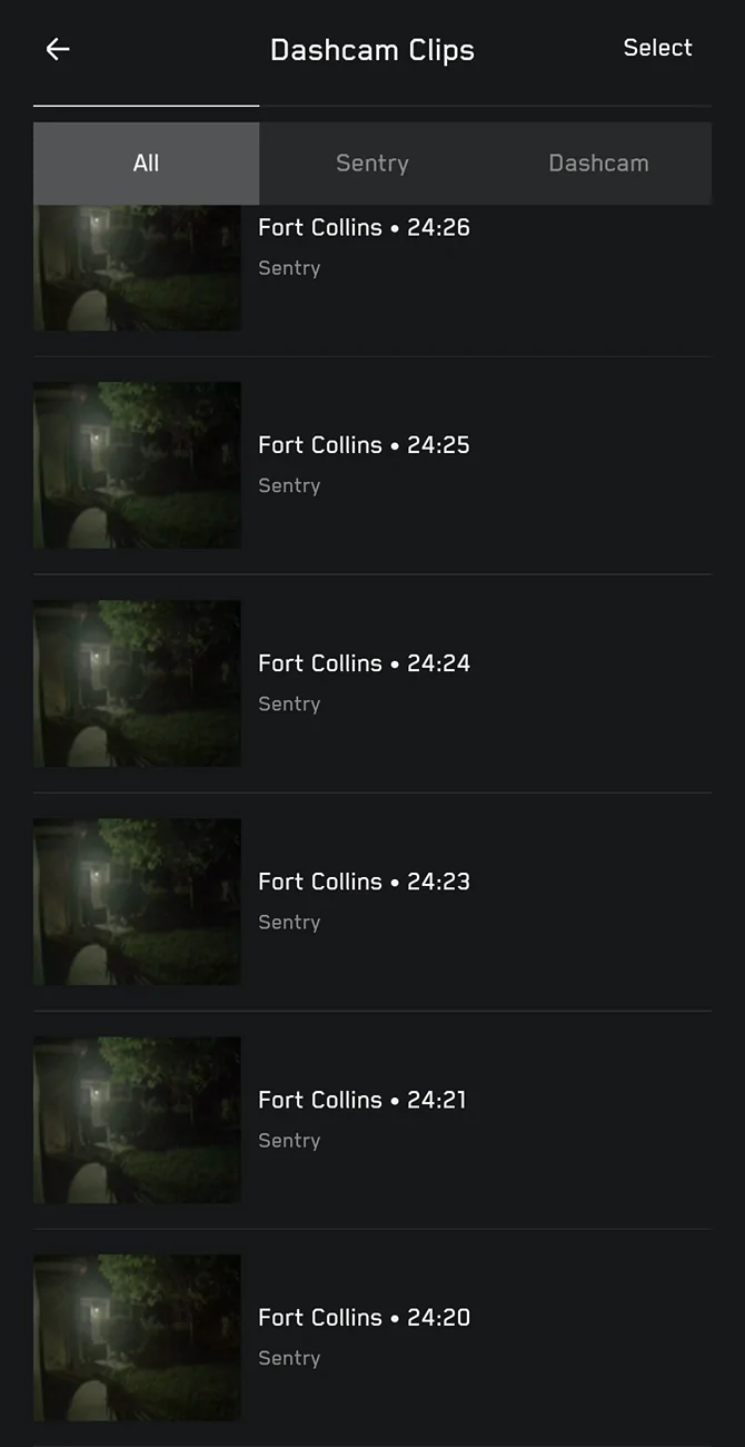 Tesla Cybertruck Hundreds of Sentry events being recorded the last few nights? Screenshot_20260512-142116