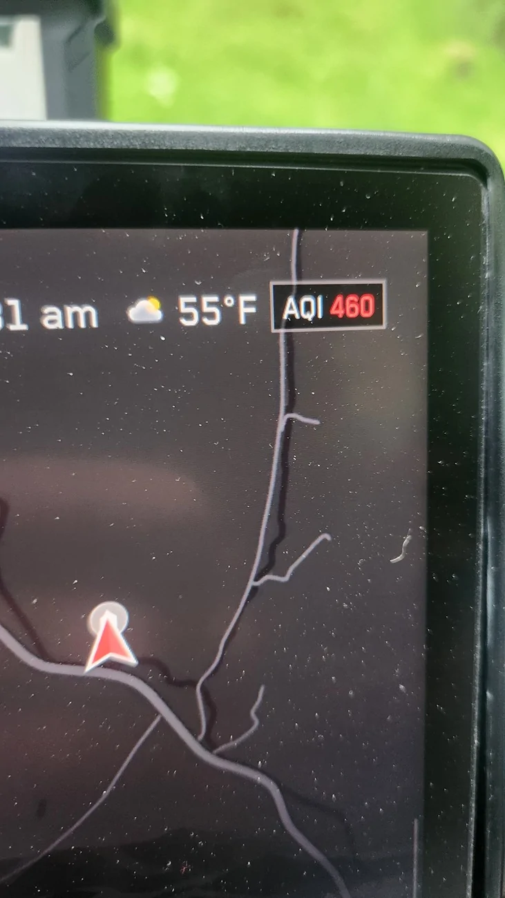 Tesla Cybertruck Wild AQI numbers 20260513_083153