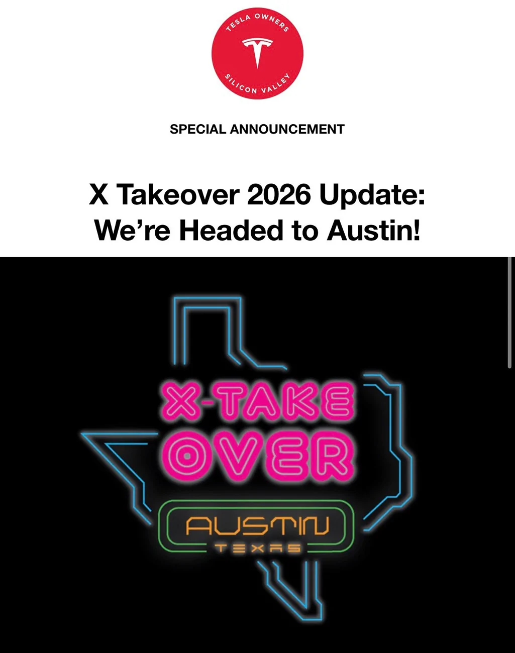Tesla Cybertruck X TAKEOVER 2026 will be at Giga Texas - October 10, 2026 20260514_223640