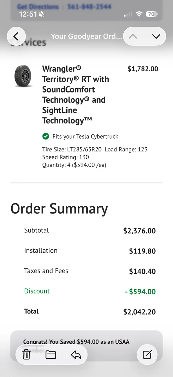 Tesla Cybertruck Factory Goodyear territory tires - where to buy? IMG_4916
