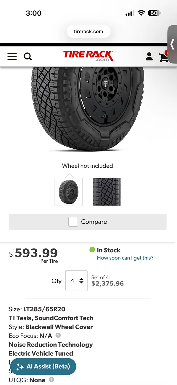 Tesla Cybertruck Factory Goodyear territory tires - where to buy? IMG_9599