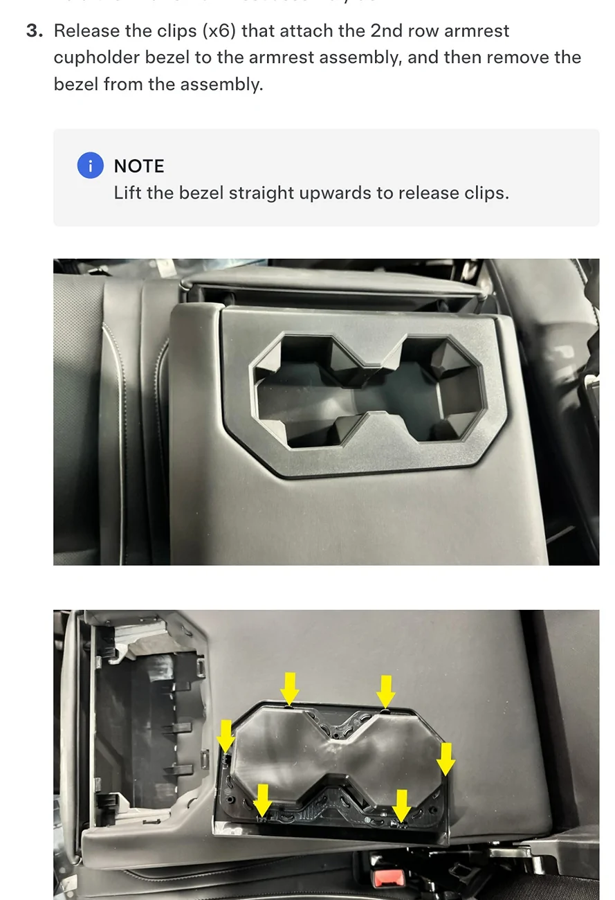 Tesla Cybertruck Anybody know how this rear cupholder comes apart? AISelect_20260516_164132_Firefox