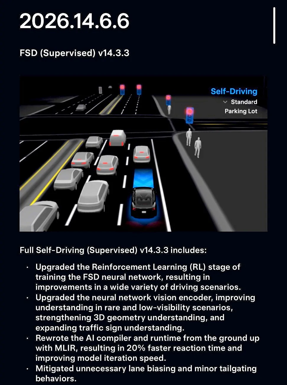 Tesla Cybertruck FSD 14.3.3 is out with 2026.14.6.6 Spring Update HIfsq9OXQAAczKh