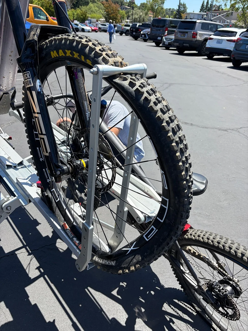 Tesla Cybertruck FSD fail with bike rack IMG_1197