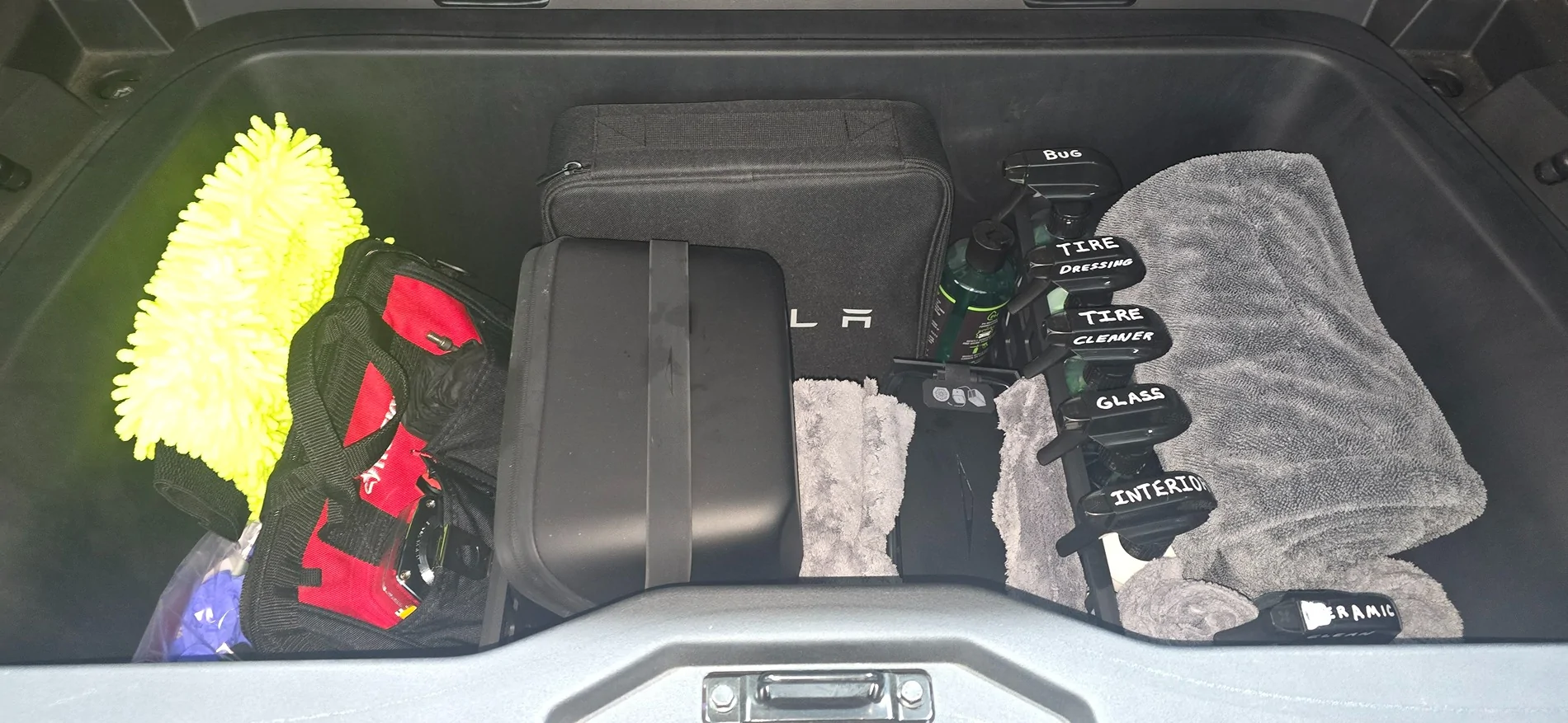 Tesla Cybertruck Vault Storage - what do you carry in your bed at all times?? Show me yours and I'll show you mine 20260518_210020